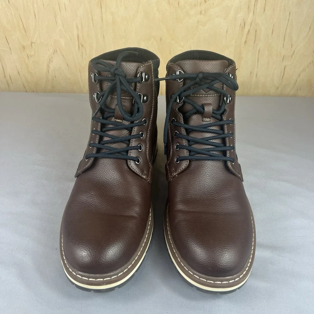 Alesbury Men's Size 11 Brown Faux Leather Ankle Boots Casual  Shoes Used